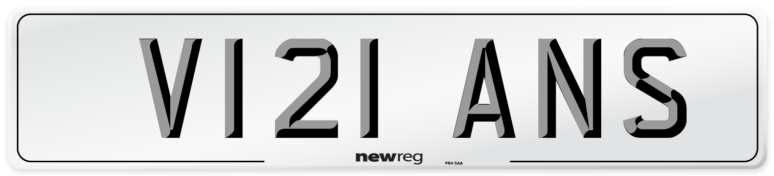 V121 ANS Number Plate from New Reg